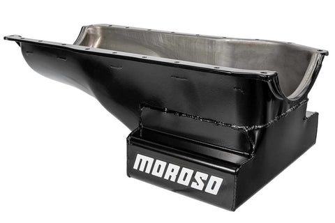 Moroso Ford 351C/351M (w/Front Sump) Kicked Out Wet Sump 7qt 8in Steel Oil Pan - 20558