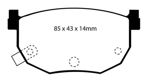EBC 99-01 Hyundai Elantra 2.0 Yellowstuff Rear Brake Pads - DP4528R