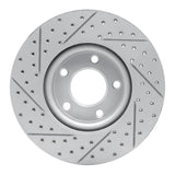 R1 04-15 Mazda 3 Front Right Drilled & Slotted Geo-Carbon Rotor - 830-80065R