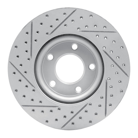 R1 04-15 Mazda 3 Front Right Drilled & Slotted Geo-Carbon Rotor - 830-80065R