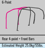 Cusco Safety21 4-Passenger 6-Point Dash-THROUGH Roll Cage Mitsubishi Evo 10 CZ4A (S/O/No Cancel) - 566 290 B20