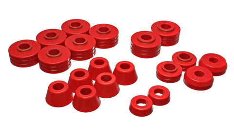 Energy Suspension Fd Bronco Body Mount Set - Red - 4.4102R