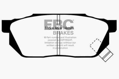 EBC 84-87 Honda Civic CRX 1.5 DX Redstuff Front Brake Pads - DP3570C