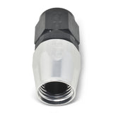 Russell Performance -10 AN Black/Silver Straight Full Flow Hose End - 610043