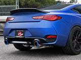 aFe POWER Takeda 2.5in 304 SS CB Exhaust w/ Blue Flame Tips 17-19 Infiniti Q60 V6-3.0L (tt) - 49-36134NM-L