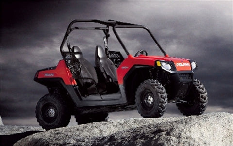 Gibson 08-12 Polaris Ranger RZR 800 Base Single Exhaust - Black Ceramic - 98002