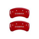 MGP Rear set 2 Caliper Covers Engraved Rear Cobra Red finish silver ch - 10010RCOBRD