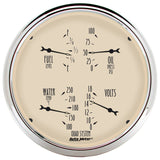 Autometer 5 inch Antique Beige 2 Piece Gauge Kit - Quad & Speedometer - 1803