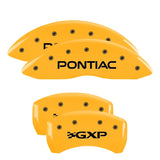 MGP 4 Caliper Covers Engraved Front Pontiac Rear Gxp Yellow Finish Black Char 2008 Pontiac G8 - 18011SPXPYL