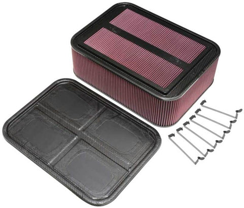 K&N Custom Racing Assembly Carbon Fiber Air Box - Large - 100-8567