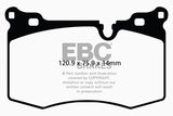 EBC 09-14 Mini Hardtop 1.6 Turbo J.C Works Redstuff Front Brake Pads - DP31854C