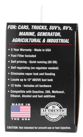 K&N Performance Electric Fuel Pump 4-7 PSI - 81-0402