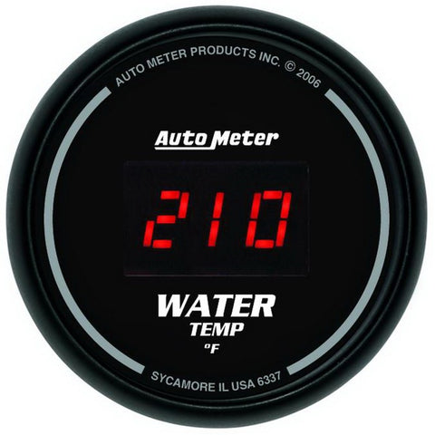 AutoMeter Gauge Kit 5 Pc. 3-3/8in. & 2-1/16in. Elec Speedo Digital Black Dial W/ Red Led - 6300