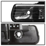 xTune Chevy Tahoe 00-06 Amber Crystal Headlights w/ Bumper Lights Black HD-JH-CSIL99-SET-AM-BK - 5064219