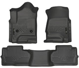 Husky Liners 14 Chevrolet Silverado/GMC Sierra Dbl Cab WeatherBeater Black Front&2nd Seat Floor Line - 98241