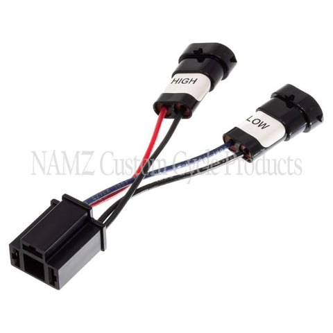 NAMZ 14-23 Road King Models Headlight Adapter Pigtail w/Mating H9 & H11 to H4 Connector - NHAP-01