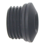 DeatschWerks 6AN ORB Male Plug Low Profile Internal Allen/Hex (Incl O-Ring) - Anodized Matte Black - 6-02-0717-B