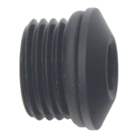 DeatschWerks 6AN ORB Male Plug Low Profile Internal Allen/Hex (Incl O-Ring) - Anodized Matte Black - 6-02-0717-B