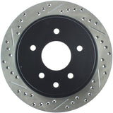 StopTech 03-05 350Z / 03-04 G35 / 03-05 G35X SportStop Slotted & Drilled Rear Right Rotor - 127.42077R