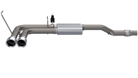 QTP 14-18 Chevy Silverado 1500 4.8L/5.3L EC/CC SB 304SS Screamer Cat-Back Side Exit w/4.5in Tips - 410014