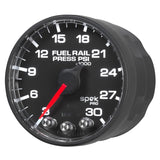 Autometer Spek-Pro Gauge Rail Press 2 1/16in 30Kpsi Stepper Motor W/Peak & Warn Blk/Blk - P321328