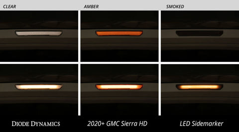 Diode Dynamics 20-21 Sierra 2500/3500 LED Sidemarkers HD Smoked Set - DD5127