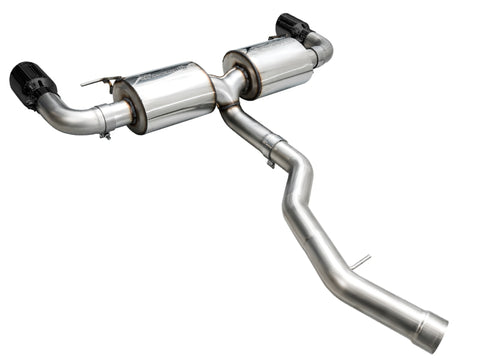 AWE 19-23 BMW 330i / 21-23 BMW 430i Base G2X Touring Axle Back Exhaust - Diamond Black - 3015-33429