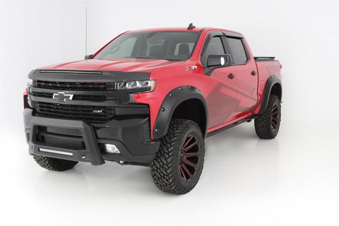 Bushwacker 19-21 Chevrolet Silverado 1500 Pocket Style Flares 4pc - Black - 40927-02