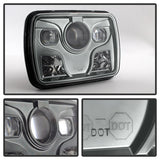 Xtune Rectangular SeaLED Beam 7X6 Inch LED Headlights ( High/Low Beam ) Black PRO-JH-7X6LED-HL-BK - 9026805