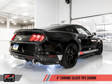 AWE Tuning S550 Mustang GT Cat-back Exhaust - Track Edition (Chrome Silver Tips) - 3020-32028