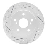 R1 11-16 Scion Tc Rear Left Drilled & Slotted Geo-Carbon Rotor - 830-91000L