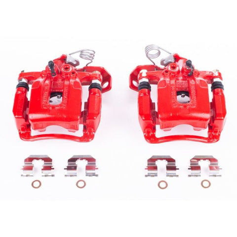 Power Stop 11-16 Hyundai Elantra Rear Red Calipers w/Brackets - Pair - S6454