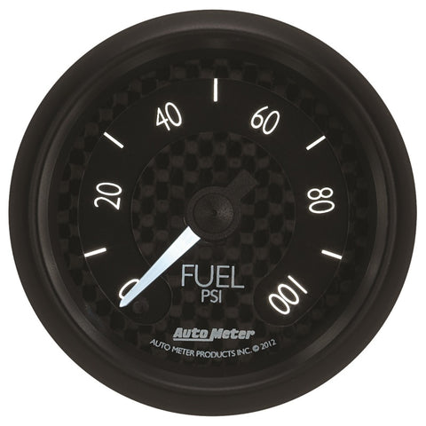 Autometer GT Series 52mm Full Sweep Electronic 0-100 PSI Fuel Pressure Gauge - 8063