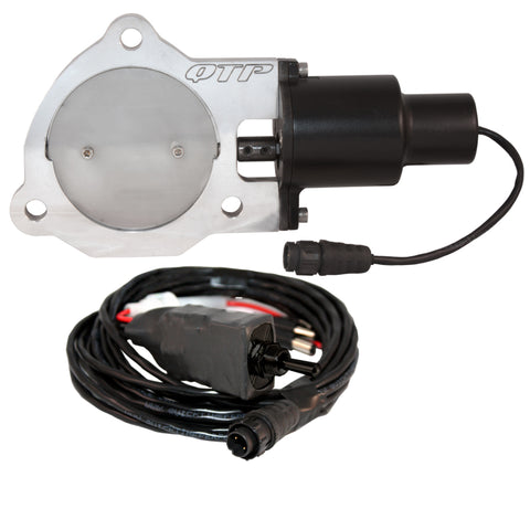 QTP 3.5in Bolt-On QTEC Electric Cutout Valve - Single - QTEC35