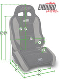 PRP EnduroCrawl Reclining Suspension Seat - Black Suede - Passenger - A9001045-241