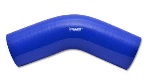 Vibrant 4 Ply Reinforced Silicone Elbow Connector - 4in I.D. - 45 deg. Elbow (BLUE) - 2756B
