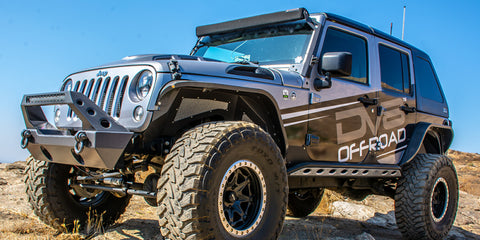 DV8 Offroad 07-18 Jeep Wrangler JK 2 Piece Fast Back Hard Top 4 Door - Black (DS Only) - HT07FB42