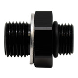 DeatschWerks 6AN ORB Male to M16 X 1.5 Metric Male (Incl O-Ring and Washer) - Anodized Matte Black - 6-02-0604-B