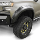 Lund 19-21 Chevy Silverado 1500 RX-Rivet Style Smooth Elite Series Fender Flares - Blk (2 Pc.Front) - RX140SA