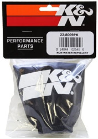 K&N Precharger Air Filter Wrap - Black - Round Straight - 72-73 Ducati 750 / 73-78 Honda XR75 - 22-8009PK
