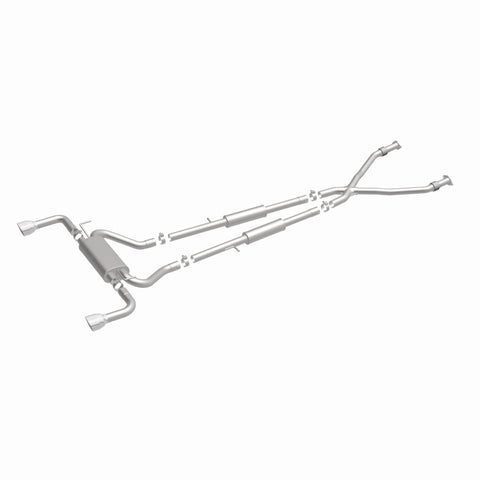 MagnaFlow 14 Infiniti Q50 V6 3.7L Cat-Back Polished Stainless Tips Dual Split Rear Exit Exhaust - 15310