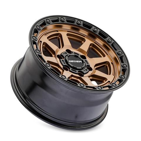 Mayhem 8306 Ridgeline 17x8.5 / 6x135 BP / -6mm Offset / 87.1mm Hub Satin Bronze/Black Lip Wheel - 8306-7836BZ