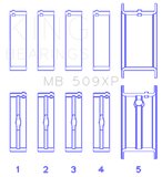 King Chevrolet 400 V8 (Size +0.001) Main Bearing Set - MB509XP001