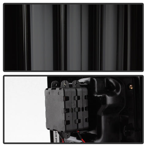 Spyder 07-16 Jeep Wrangler Verison 2 Light Bar LED Tail Lights - Smoke (ALT-YD-JWA07V2-LBLED-BSM) - 5084781