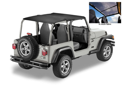 Bestop 03-06 Jeep Wrangler TJ Exc. Unlimited Header Safari Bikini (Mesh) - 52532-11