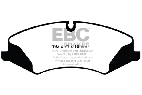 EBC 14+ Land Rover LR4 3.0 Supercharged Yellowstuff Front Brake Pads - DP42123R
