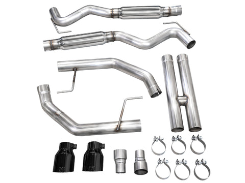 AWE 2024 Ford Mustang GT Fastback S650 RWD Track Edition Cat-Back Exhaust w/ Dual Diamond Black Tips - 3020-33650