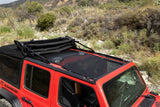 Rampage 2018-2019 Jeep Wrangler(JL) Unlimited Sport 4-Door Mesh Shade Top - Extended - Black - 92525