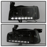 xTune Dodge Charger 06-10 1Pc LED Crystal Headlights Smoke HD-ON-DCH05-1PC-LED-SM - 5017642
