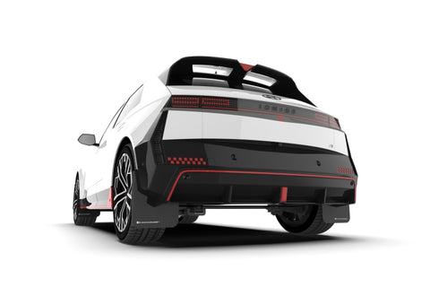 Rally Armor 25-26 Hyundai Ioniq 5 N Black Mud Flap w/Red Logo - MF117-UR-BLK-RD